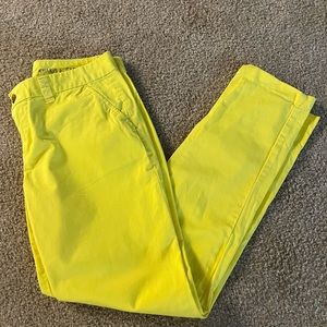 Yellow khakis. Size 2. Gap.